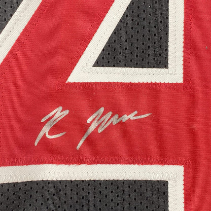 Framed Autographed/Signed Rondale Moore 35x39 Arizona Black Color Rush Football Jersey JSA COA
