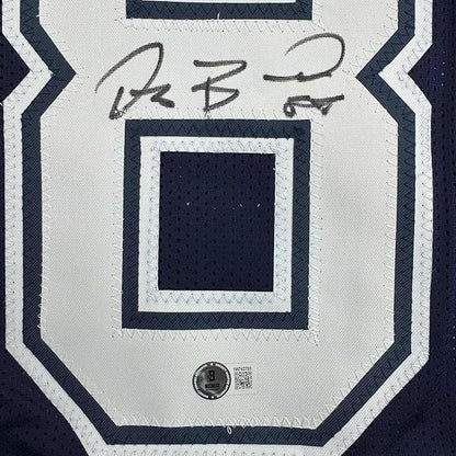 Framed Autographed/Signed Dez Bryant 35x39 Dallas Blue Football Jersey Beckett BAS COA