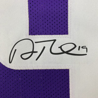 Framed Facsimile Autographed Adam Thielen 35x39 Minnesota Purple Reprint Laser Auto Football Jersey