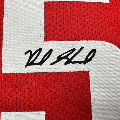 Framed Facsimile Autographed Reed Sheppard 35x39 Houston Red Reprint Laser Auto Basketball Jersey