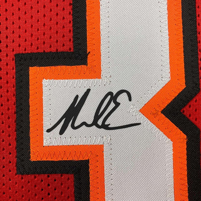Framed Facsimile Autographed Mike Evans 35x39 Tampa Bay Red Reprint Laser Auto Football Jersey