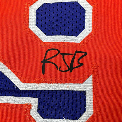 Framed Facsimile Autographed RJ R.J. Barrett 35x39 New York Blue Reprint Laser Auto Basketball Jersey