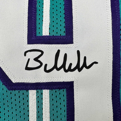 Framed Facsimile Autographed Brandon Miller 35x39 Charlotte Teal Reprint Laser Auto Basketball Jersey
