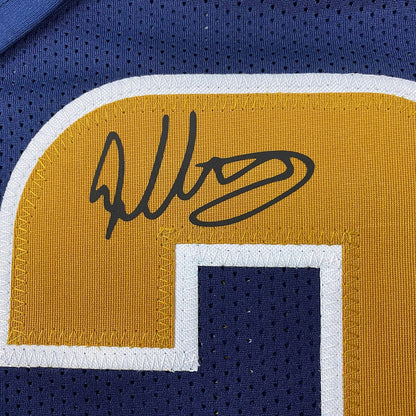Framed Facsimile Autographed Todd Gurley II 35x39 Los Angeles LA Navy Blue Reprint Laser Auto Football Jersey