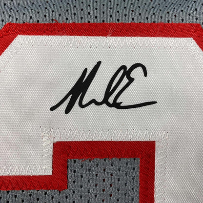 Framed Facsimile Autographed Mike Evans 35x39 Tampa Bay Grey Pewter Reprint Laser Auto Football Jersey