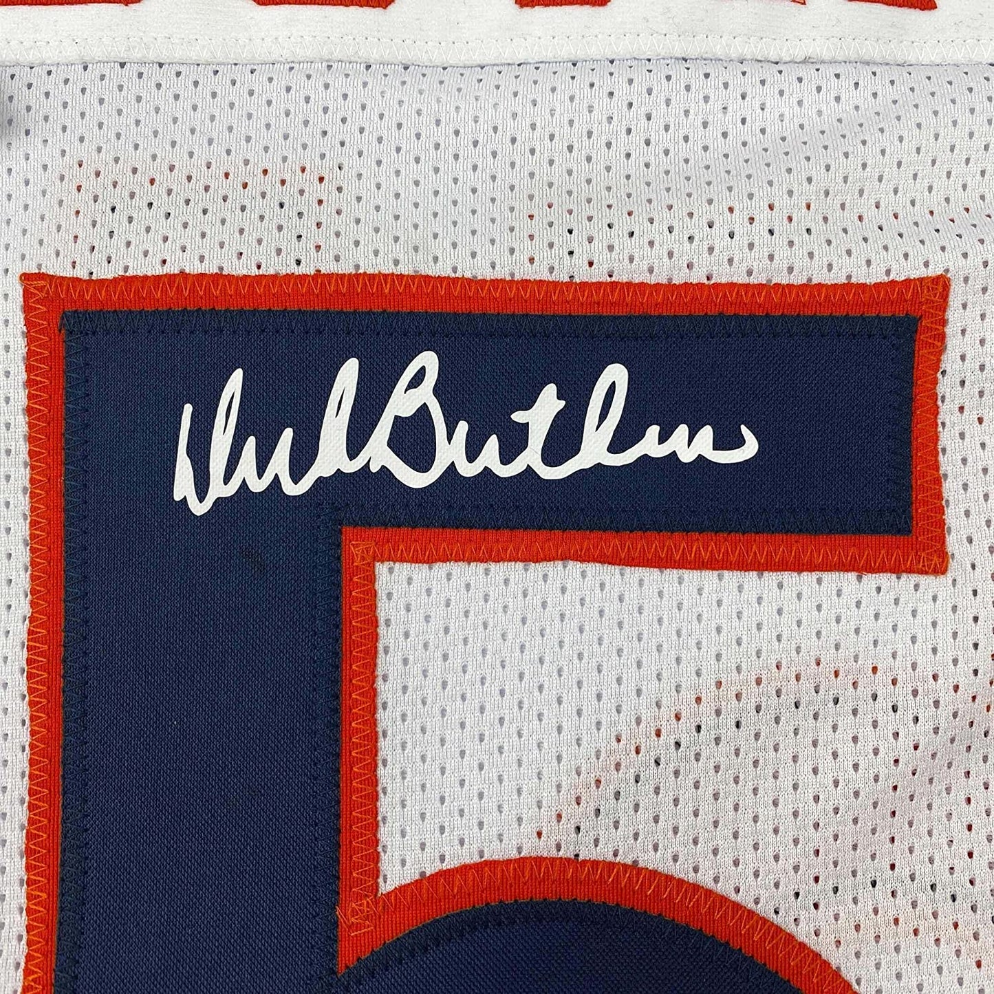 Framed Facsimile Autographed Dick Butkus 35x39 Chicago White Reprint Laser Auto Football Jersey
