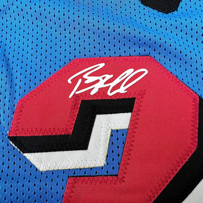 Framed Facsimile Autographed Bam Adebayo 35x39 Miami Blue Vice City Reprint Laser Auto Basketball Jersey