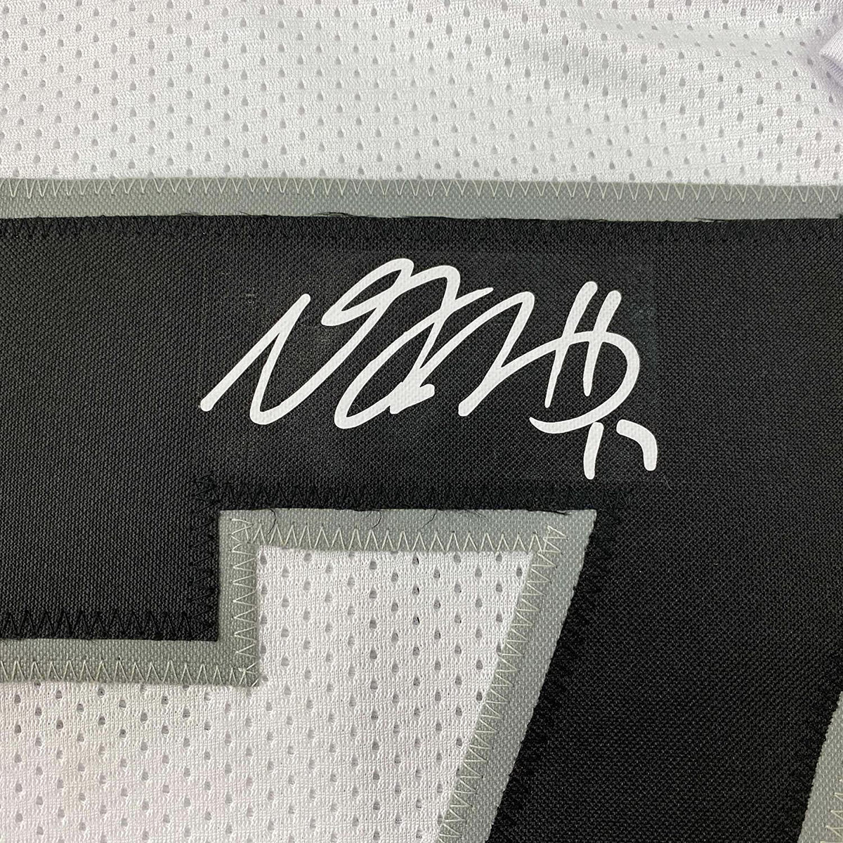 Framed Facsimile Autographed Davante Adams 35x39 Oakland Las Vegas White Reprint Laser Auto Football Jersey