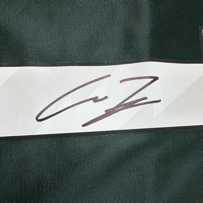 Framed Autographed/Signed Alejandro Garnacho 35x39 Manchester United Green Soccer Jersey Beckett BAS COA