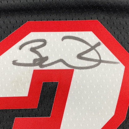 Framed Autographed/Signed Dwyane Wade 35x39 Miami Heat Black Authentic Basketball Jersey Fanatics COA