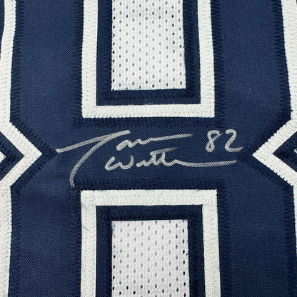 Framed Autographed/Signed Jason Witten 35x39 Dallas White Color Rush Football Jersey Beckett BAS COA