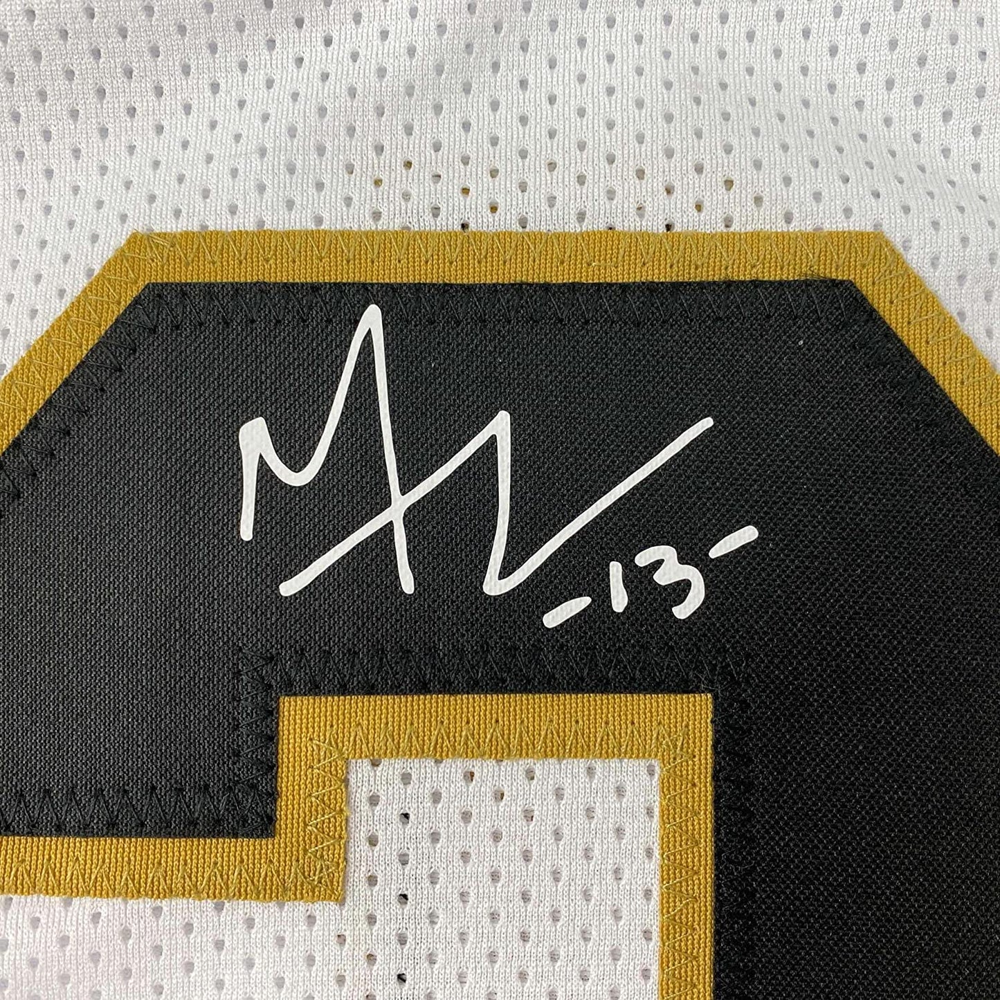 Framed Facsimile Autographed Michael Thomas 35x39 New Orleans White Reprint Laser Auto Football Jersey Size Men's XL