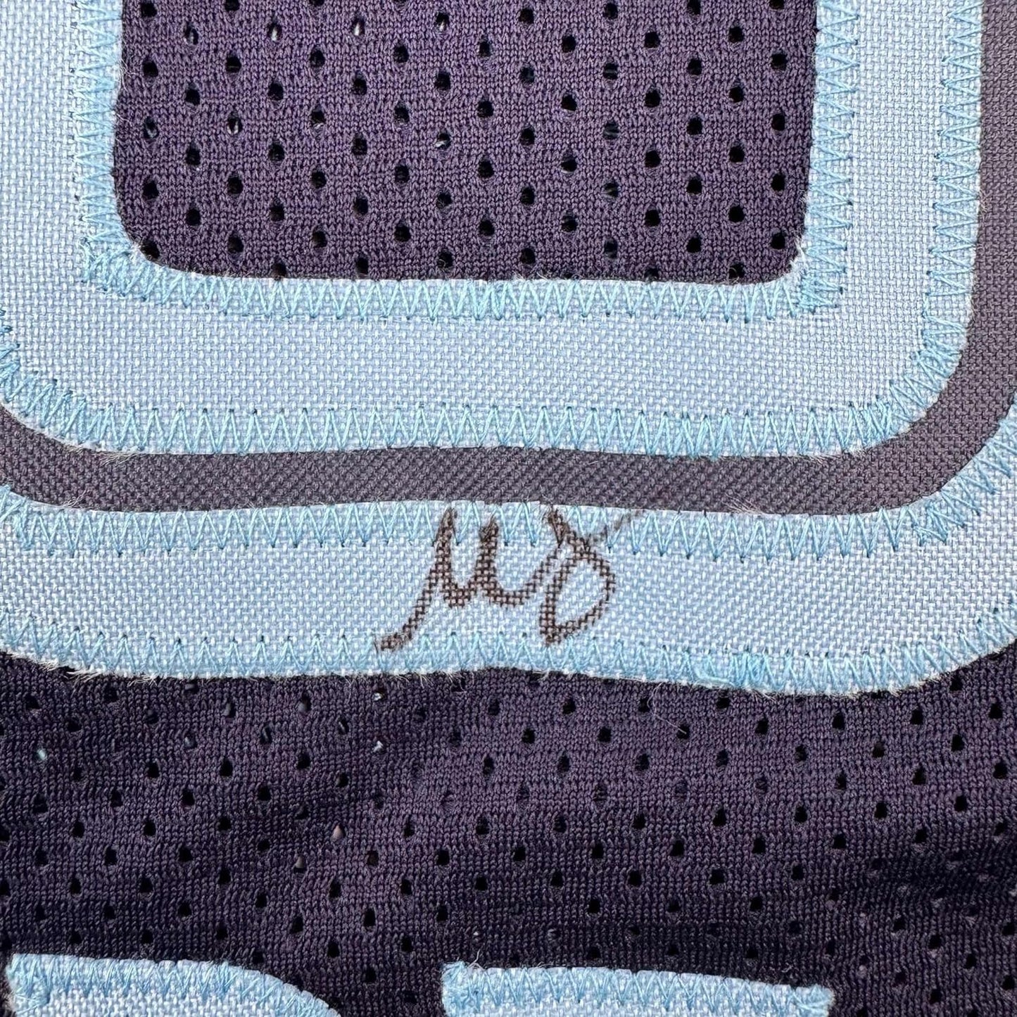 Framed Autographed/Signed Marcus Smart 35x39 Memphis Blue Basketball Jersey Beckett BAS COA