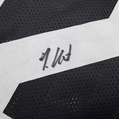 Framed Autographed/Signed Travis Hunter 35x39 Jacksonville Black Football Jersey Beckett BAS COA