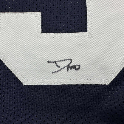 Framed Autographed/Signed DeMarvion Overshown 35x39 Dallas Thanksgiving Day Football Jersey JSA COA