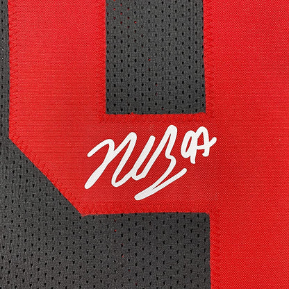 Framed Facsimile Autographed Nick Bosa 35x39 San Francisco Black Reprint Laser Auto Football Jersey