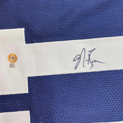 Framed Autographed/Signed NaVorro Bowman 35x39 Penn State Blue College Football Jersey Beckett BAS COA