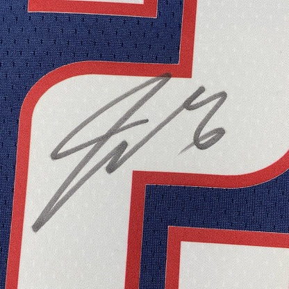 Framed Autographed/Signed Jamal Murray 35x39 Denver Nuggets Dark Blue Authentic Basketball Jersey Fanatics COA