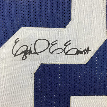 Framed Facsimile Autographed Ezekiel Elliott 35x39 Dallas Thanksgiving Day Reprint Laser Auto Football Jersey Size Men's XL