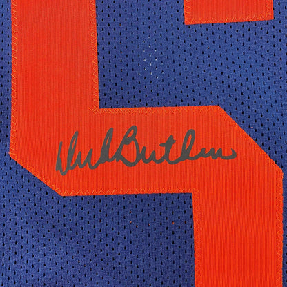 Framed Facsimile Autographed Dick Butkus 35x39 Illinois Blue Reprint Laser Auto College Football Jersey