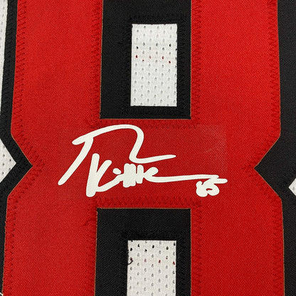 Framed Facsimile Autographed George Kittle 35x39 San Francisco White Alternate Reprint Laser Auto Football Jersey Size Men's XL