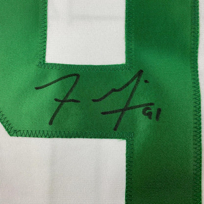 Framed Autographed/Signed Tyler Seguin 35x39 Dallas White Hockey Jersey JSA COA