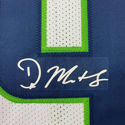Framed Facsimile Autographed D.K. DK Metcalf 35x39 Seattle White Reprint Laser Auto Football Jersey Size Men's XL