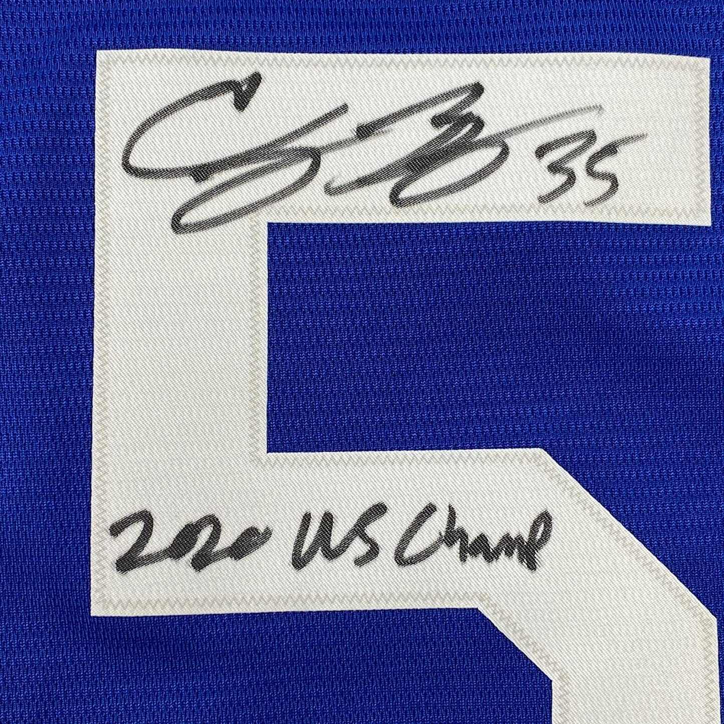 Framed Autographed/Signed Cody Bellinger 35x39 2020 WS Champ Los Angeles LA Dodgers Blue Authentic Baseball Jersey Fanatics COA