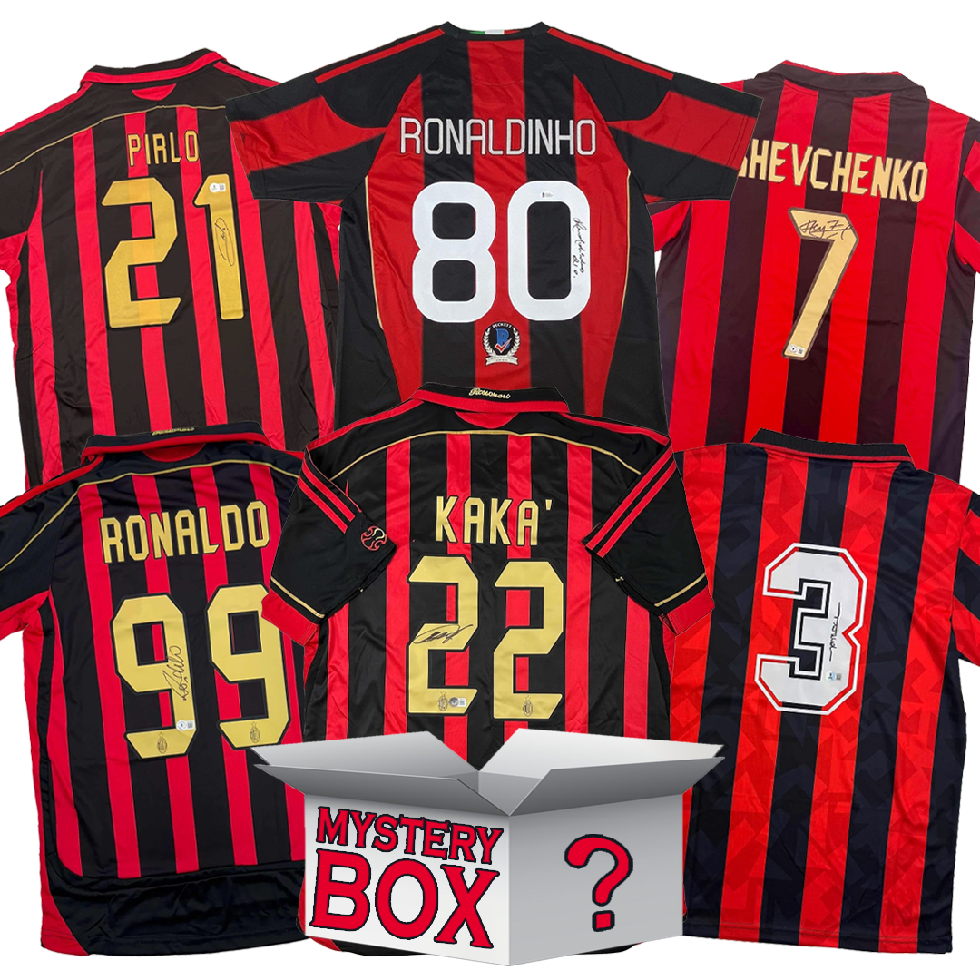 AC Milan Autographed/Signed Soccer Jersey Mystery Box with PSA JSA or Beckett COA