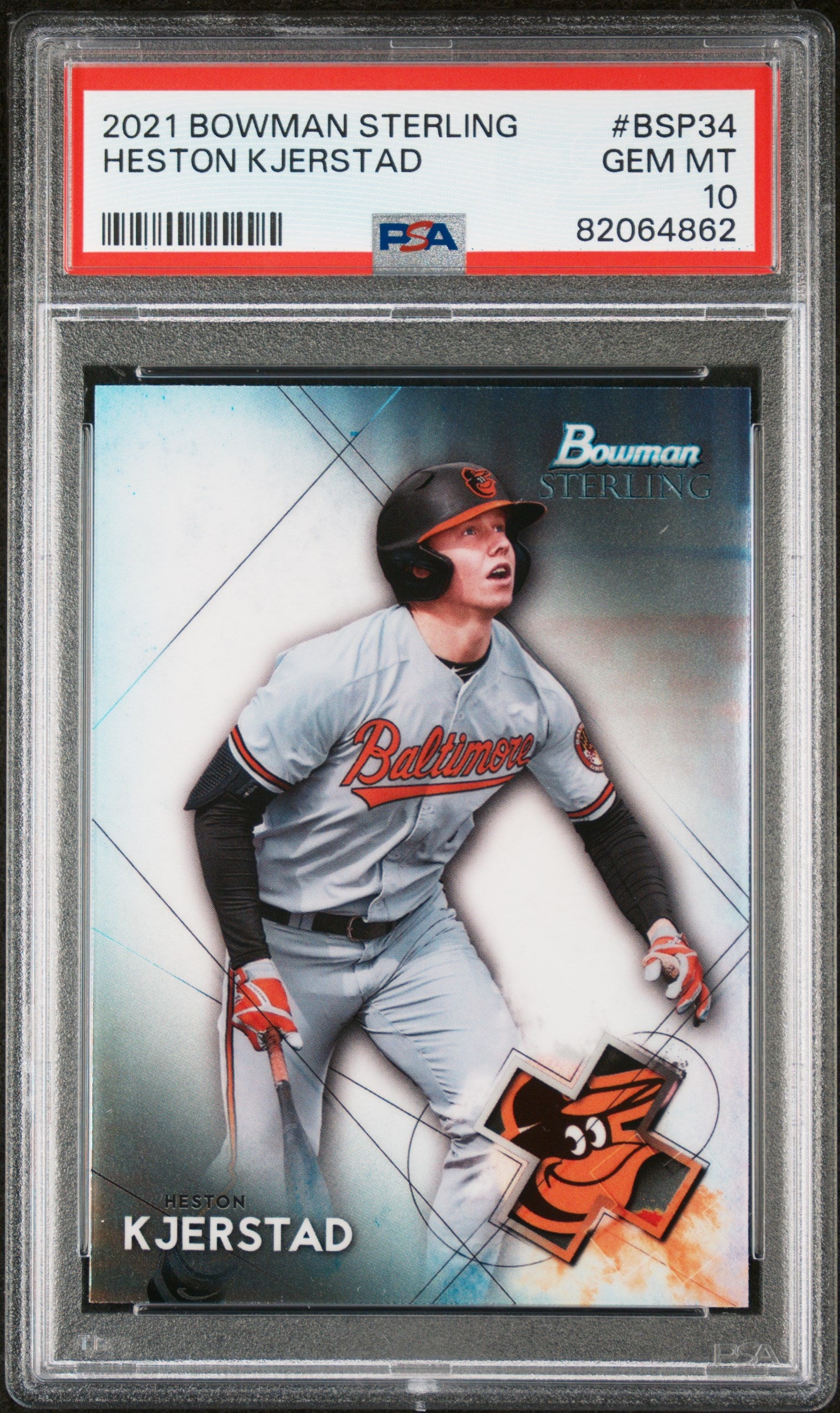 Graded 2021 Topps Bowman Sterling Heston Kjerstad #BSP34 Rookie RC Baseball Card PSA 10 Gem Mint