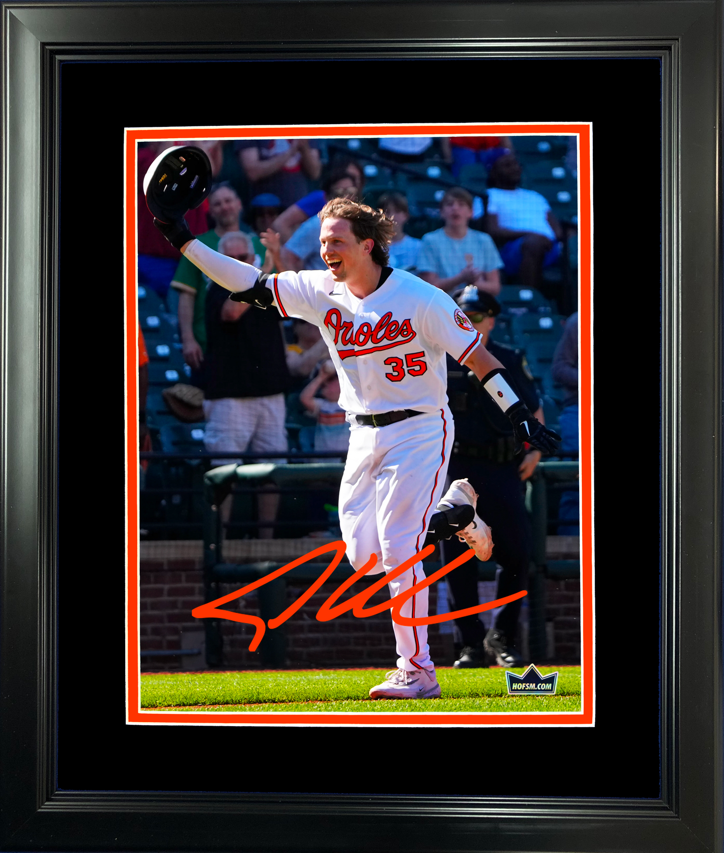 Framed Adley Rutschman Facsimile Laser Engraved Signature Auto Baltimore Orioles 11"x14"Baseball Photo HOFSM Holo