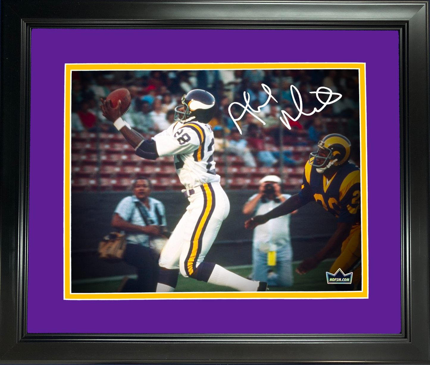 Framed Ahmad Rashad Minnesota Vikings Facsimile Laser Engraved Signature Auto 11"x14"Football Photo HOFSM Holo
