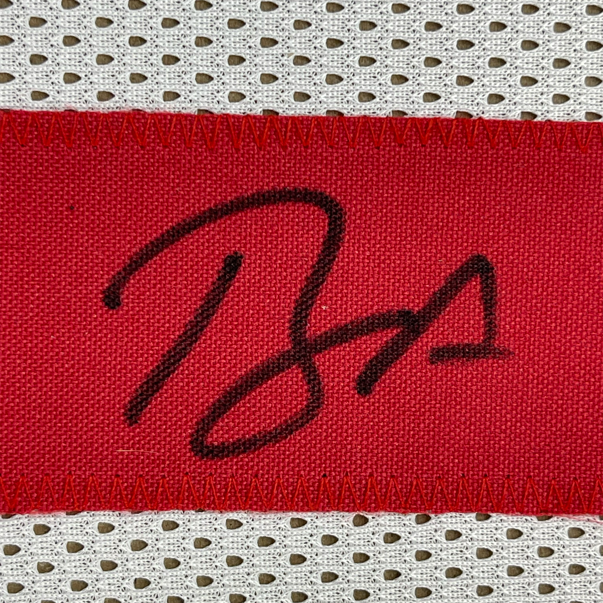 Framed Autographed/Signed Brandon Aiyuk 35x39 San Francisco White Football Jersey Beckett BAS COA
