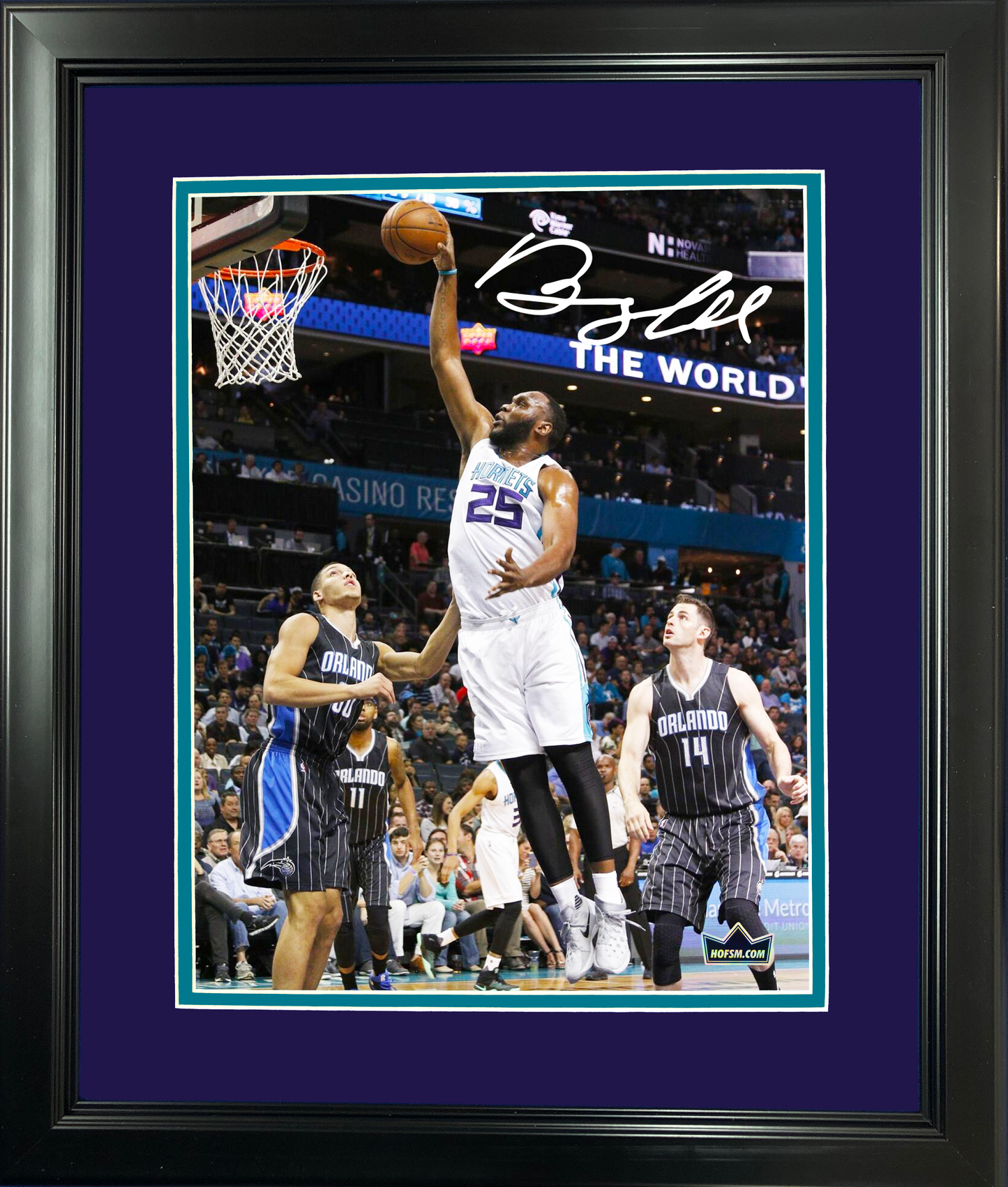 Framed Al Jefferson Facsimile Laser Engraved Signature Auto 11"x14"Basketball Photo HOFSM Holo