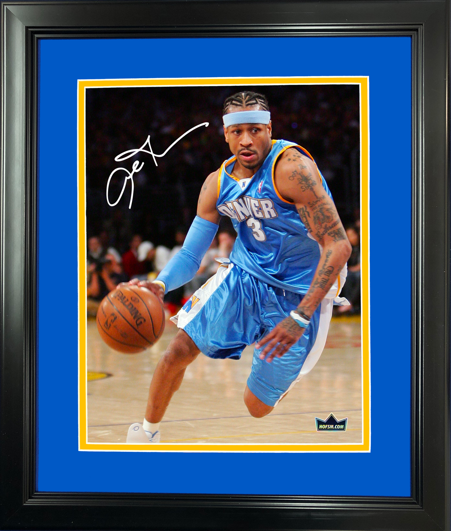 Framed Allen Iverson Facsimile Laser Engraved Signature Auto 11"x14"Basketball Photo HOFSM Holo