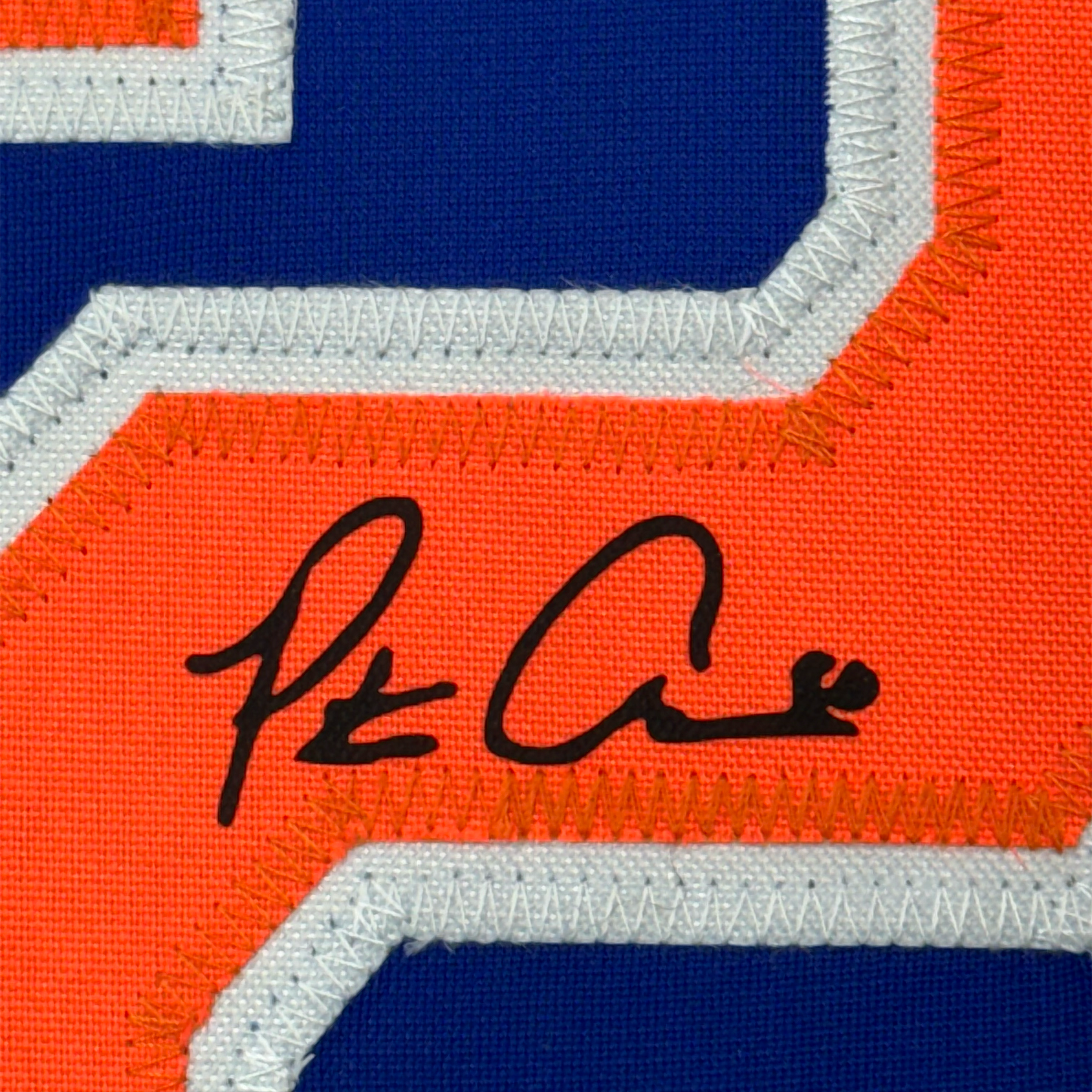 Framed Facsimile Autographed Pete Alonso 35x39 New York Blue Reprint Laser Auto Baseball Jersey