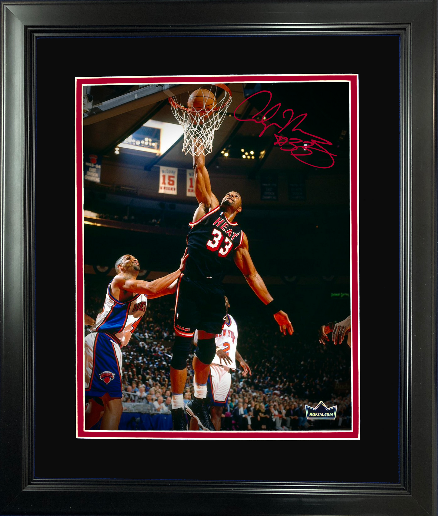Framed Alonzo Mourning Facsimile Laser Engraved Signature Auto 11"x14"Basketball Photo HOFSM Holo