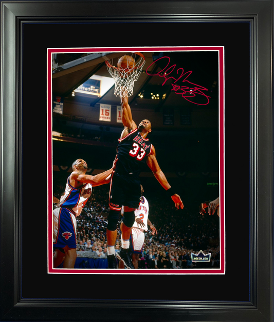 Framed Alonzo Mourning Facsimile Laser Engraved Signature Auto 11"x14"Basketball Photo HOFSM Holo