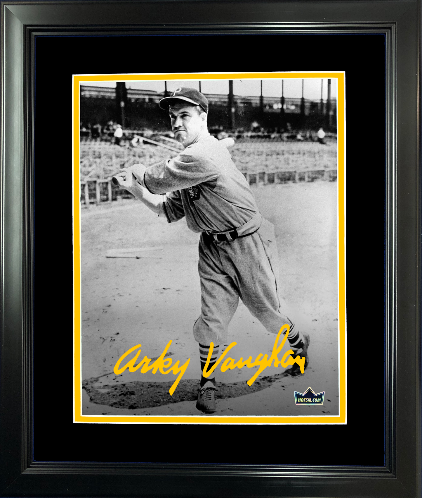 Framed Arky Vaughan Pittsburgh Pirates Facsimile Laser Engraved Signature Auto 11"x14"Baseball Photo HOFSM Holo