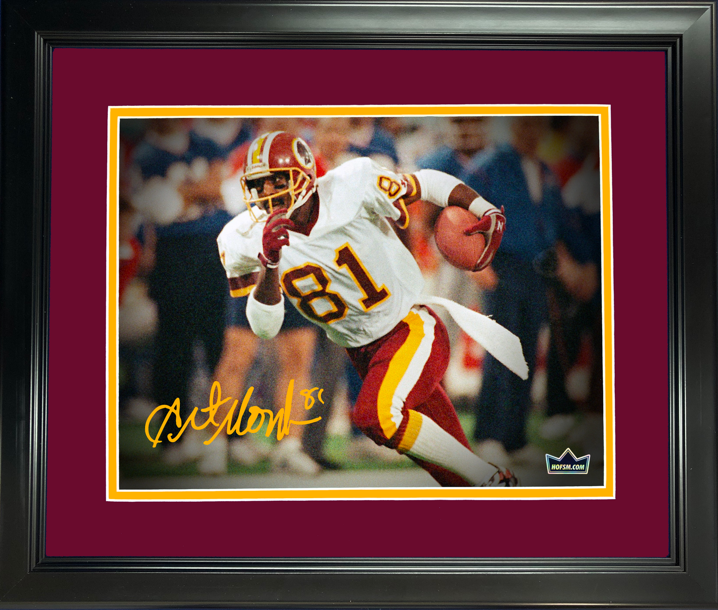 Framed Art Monk Facsimile Laser Engraved Signature Auto Washington Commanders 11"x14"Football Photo HOFSM Holo