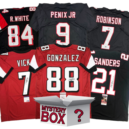 Autographed/Signed Atlanta Football Jersey Mystery Box with PSA JSA or Beckett COA