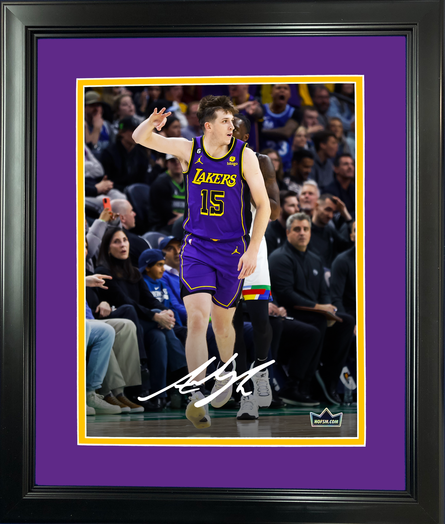 Framed Austin Reaves Facsimile Laser Engraved Signature Auto 11"x14"Basketball Photo HOFSM Holo