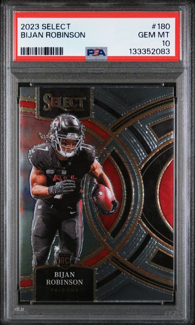 Graded 2023 Panini Select Bijan Robinson #180 Rookie RC Football Card PSA 10 Gem Mint