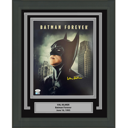 Framed Autographed/Signed Val Kilmer Batman Movie 11x14 Photo JSA COA