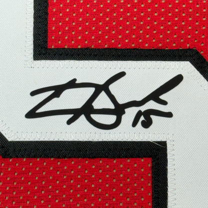 Framed Facsimile Autographed Carson Beck 35x39 Georgia Red Reprint Laser Auto College Football Jersey