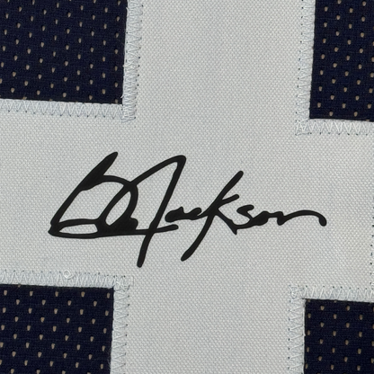Framed Facsimile Autographed Bo Jackson 35x39 Auburn Blue Reprint Laser Auto College Football Jersey Size Men's XL