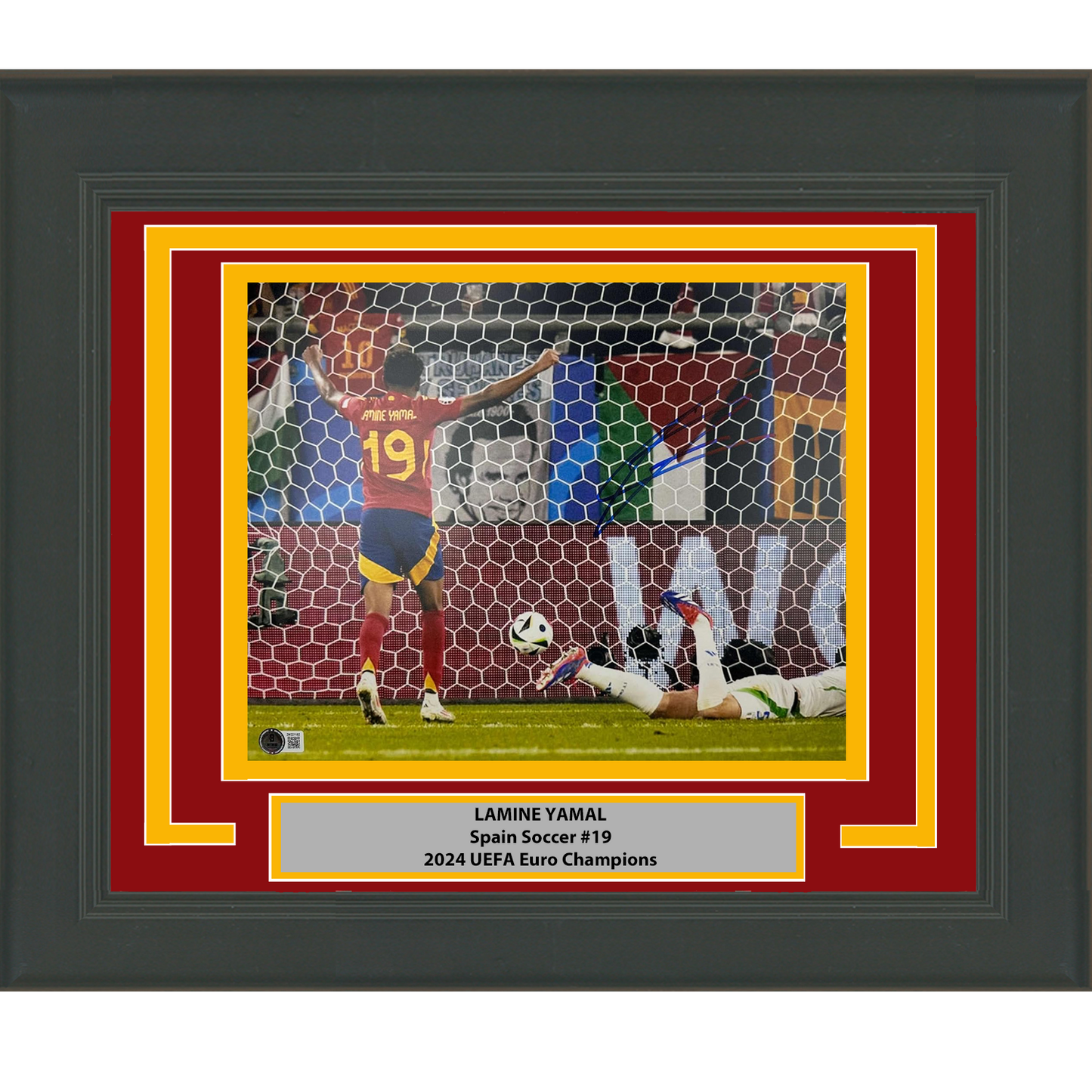Framed Autographed/Signed Lamine Yamal Spain 11x14 Soccer Photo Beckett BAS COA #3
