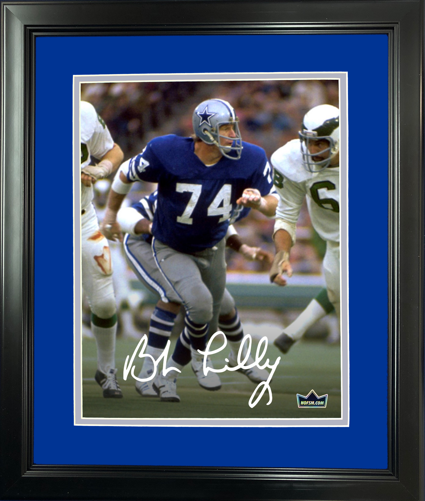 Framed Bob Lilly Dallas Cowboys Facsimile Laser Engraved Signature Auto 11"x14" Football Photo HOFSM Holo