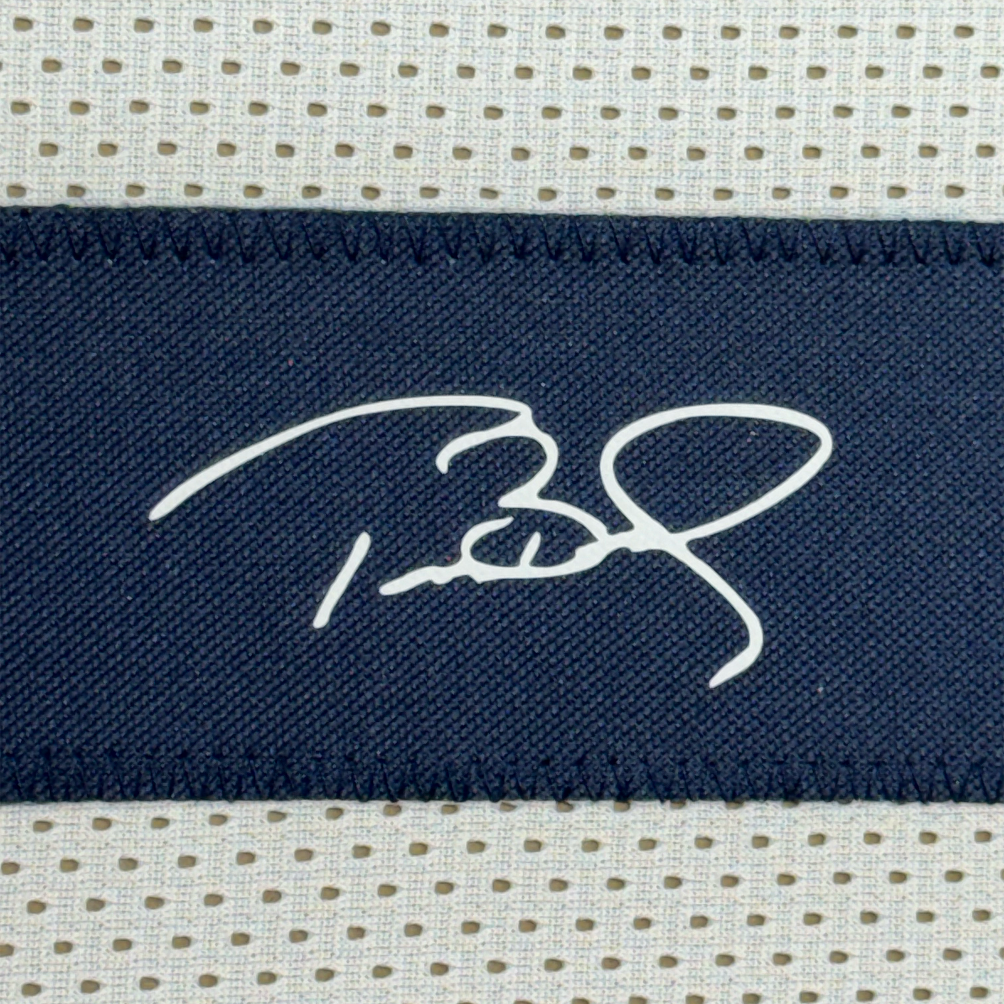 Framed Facsimile Autographed Tom Brady 35x39 Michigan White Reprint Laser Auto College Football Jersey