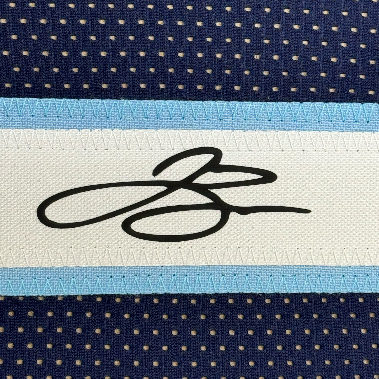 Framed Facsimile Autographed Jalen Brunson 35x39 Villanova Blue Reprint Laser Auto College Basketball Jersey